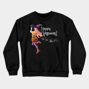 Happy Halloween Witch Crewneck Sweatshirt